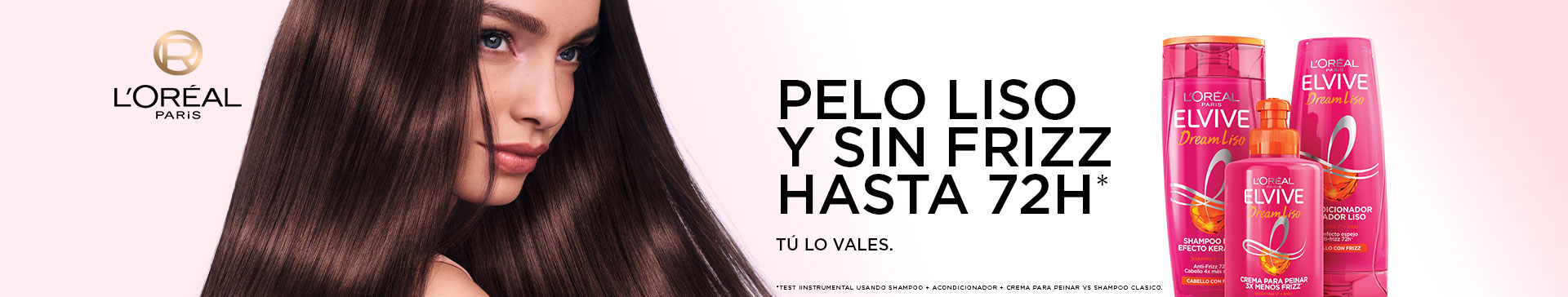 Loreal - Banner Liso y sin frizz 72 hrs