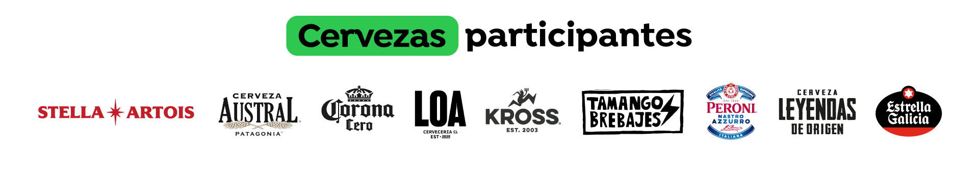 Cervezas participantes