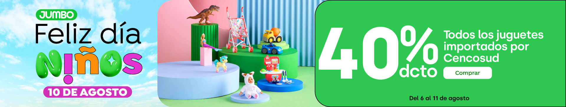 Especial - Todos los juguetes importados por Cencosud  40% dcto. - 06-08-2025 al 11-08-2025