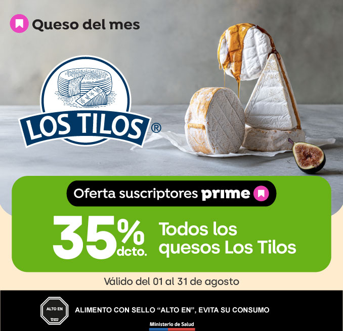 Prime - 35% QUESOS LOS TILOS - 01-08-2025 al 31-08-2025
