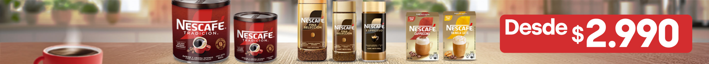 Proveedor Huincha Home - NESTLÉ - NESCAFÉ desde $2.990 - 22-07-2025 al 28-07-2025