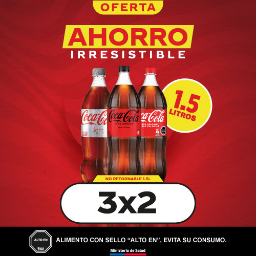 Bebidas Coca-Cola 1.5L 3x2