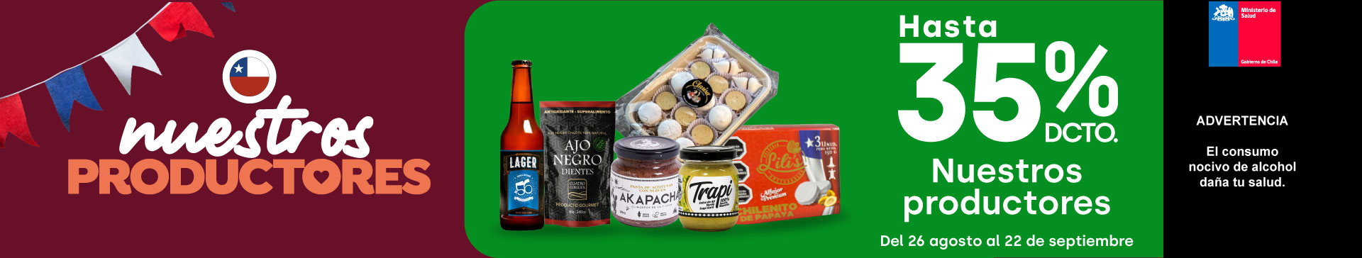 Especial - todos los productos del  catalogo nuestros productores hasta 35% - 26-08-2025 al 22-09-2025