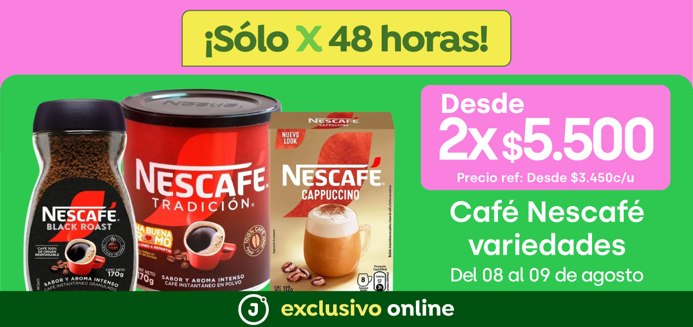 Bombazo exclusivo ecomm - Café Nescafé variedades desde 2x $5.500 - 07-08-2025 al 08-08-2025