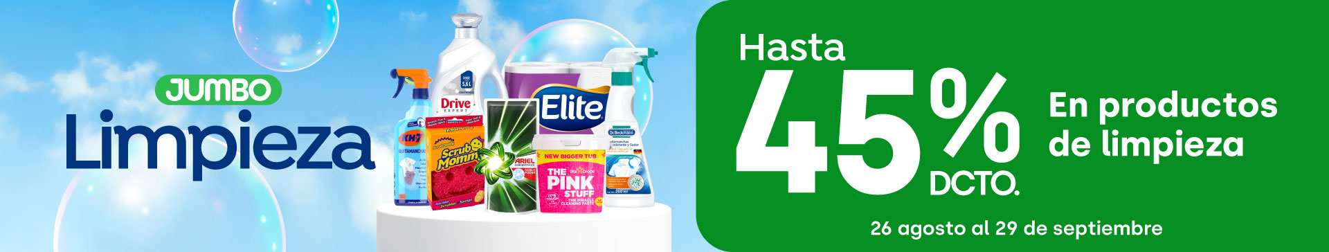 Especial - Productos de limpieza hasta 45%dcto. - 26-08-2025 al 29-09-2025