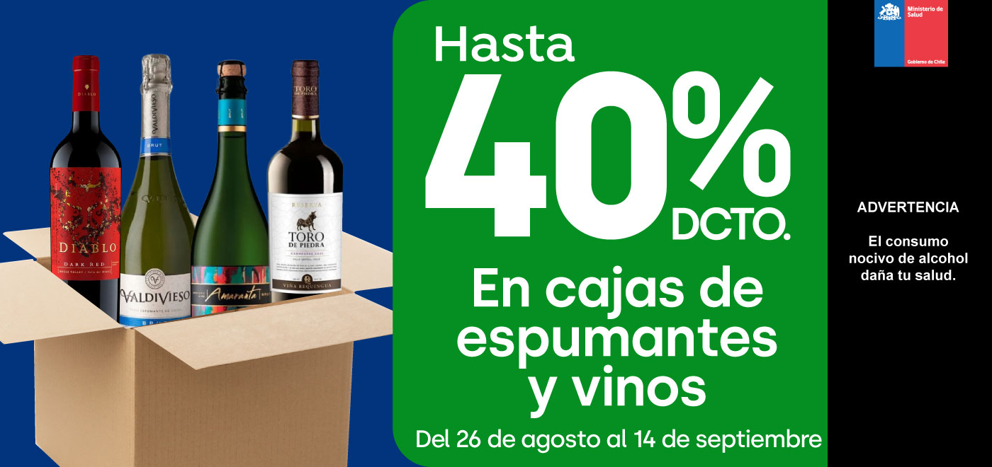 Especial - CAJAS DE VINOS Y ESPUMANTES HASTA 40% DESCTO - 26-08-2025 al 14-09-2025