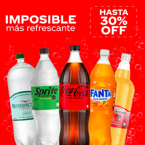 Bebidas hasta 30% dcto.
