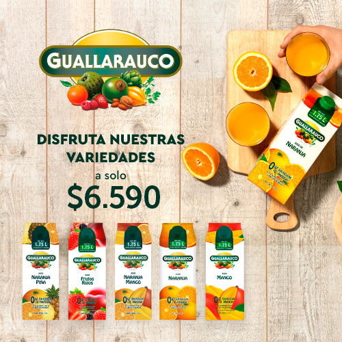 Jugo Guallarauco fresco tetra 1.75L $6.590