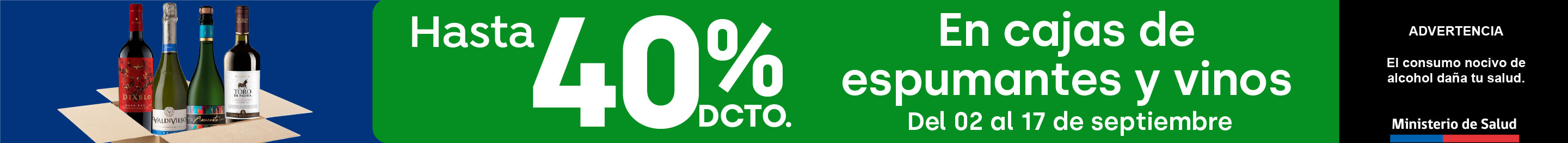 Especial - CAJAS DE VINOS Y ESPUMANTES HASTA 40% DESCTO - 26-08-2025 al 14-09-2025