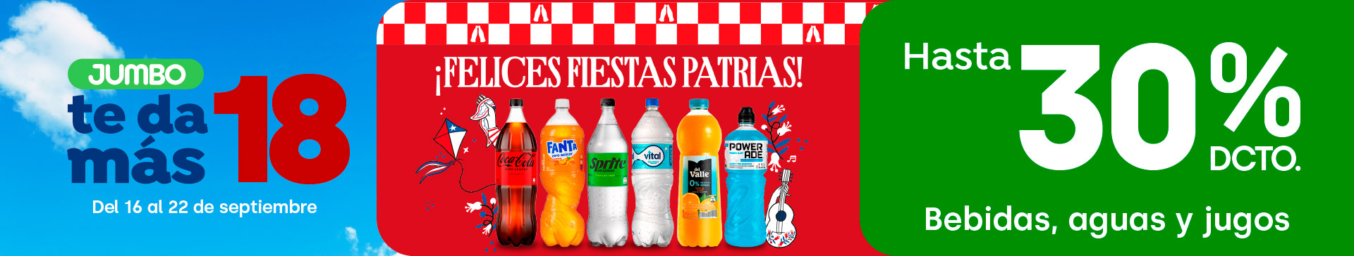 Banner ppal proveedor - ANDINA - BEBIDAS, AGUAS Y JUGOS HASTA 30% - 16-09-2025 al 22-09-2025