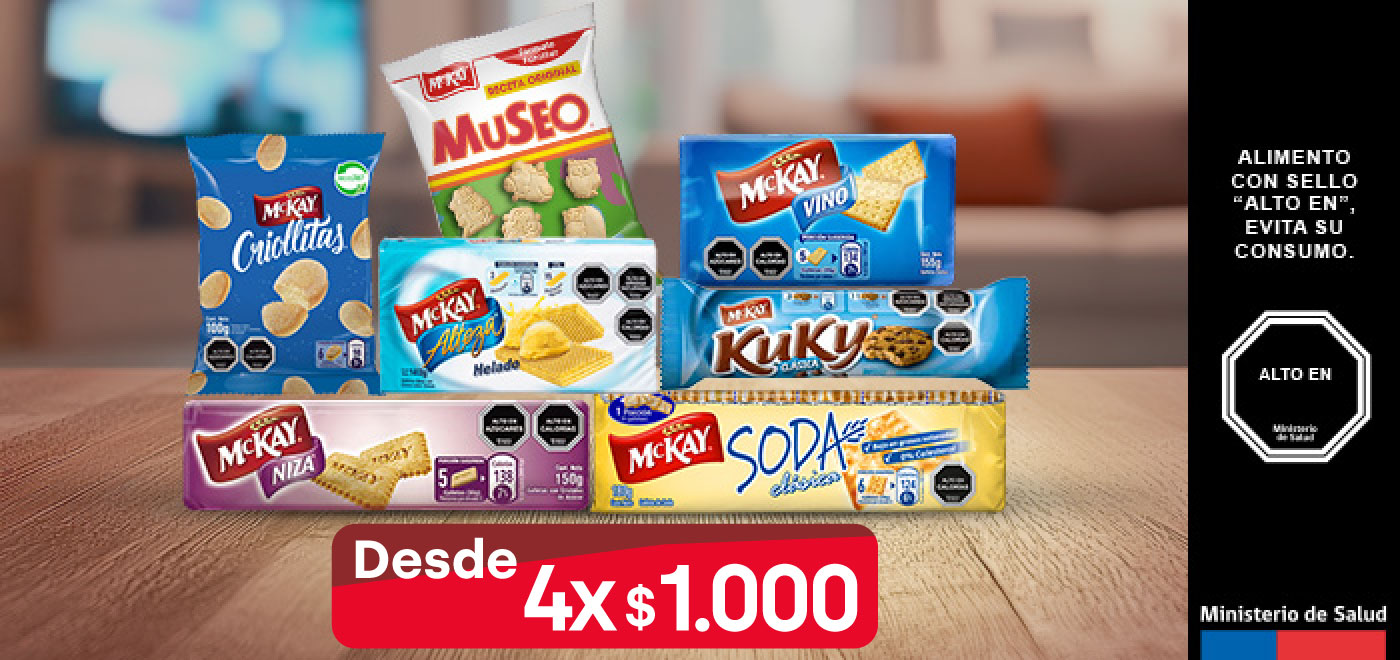 Proveedor Huincha Home - NESTLE -  GALLETAS MCKAY desde 4x $1.000 - 02-09-2025 al 08-09-2025