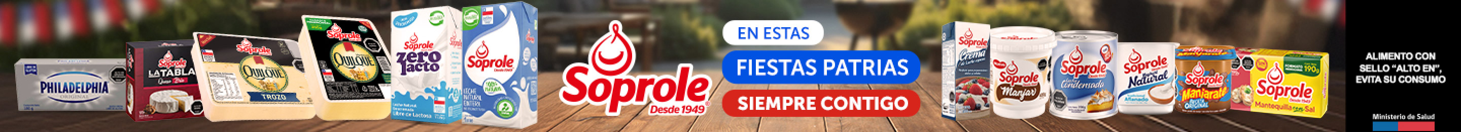 Proveedor Huincha Home - SOPROLE - FIESTAS PATRIAS SIEMPRE CONTIGO - 16-09-2025 al 22-09-2025