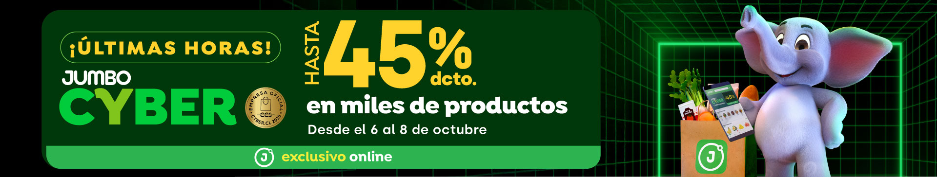Cyber - CYBER JUMBO - MILES DE PRODUCTOS HASTA 45% DESCTO - 6-10-2025 al 8-10-2025