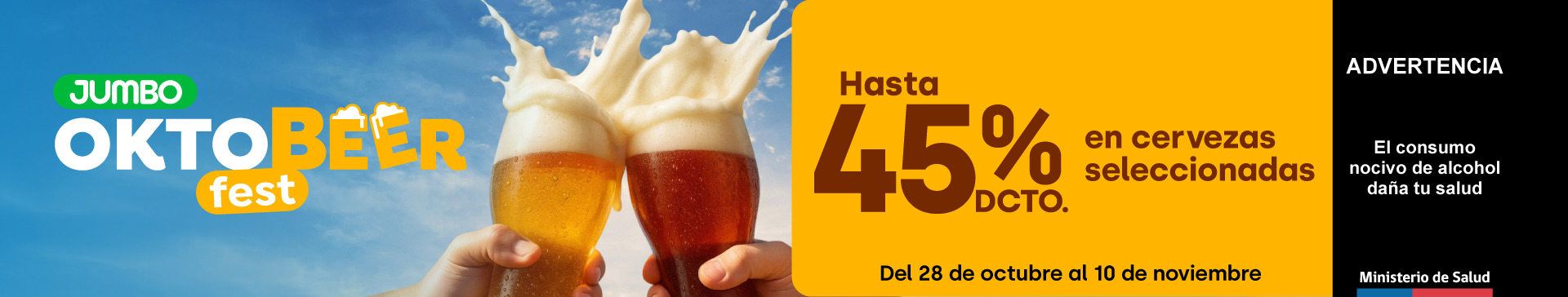 Especial - Todas las ofertas Oktobeerfest: hasta 45% dcto en cervezas seleccionadas - 28-10-2025 al 10-11-2025