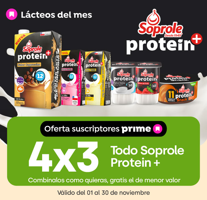 Prime - 4X3 TODO SOPROLE PROTEIN+ - 01-11-2025 al 30-11-2025