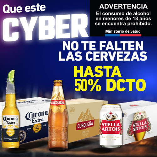 Cervezas seleccionadas hasta 50% dcto.