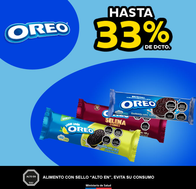 Proveedor Huincha Home - MONDELEZ - CYBER OREO 108G 33% DESCTO - 06-10-2025 al 08-10-2025