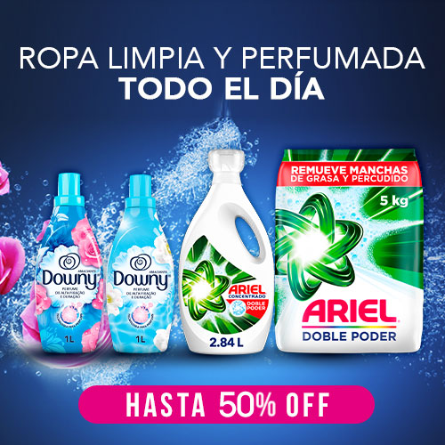 Ariel y Downy hasta 50% dcto.
