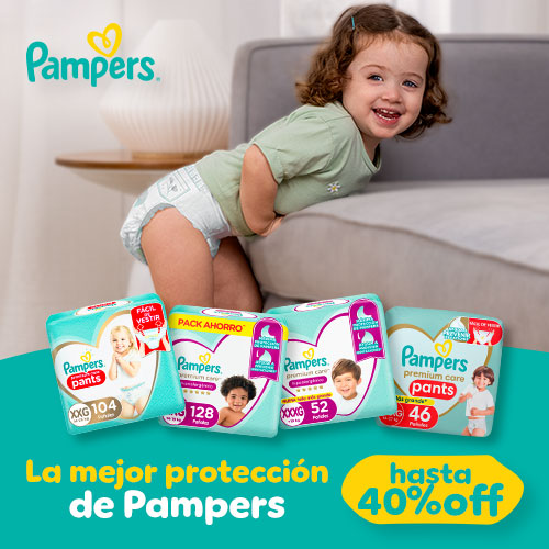Pampers hasta 40% dcto.