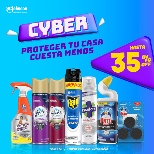 Raid, Glade, Lysoform, Pato seleccionados 35% dcto.