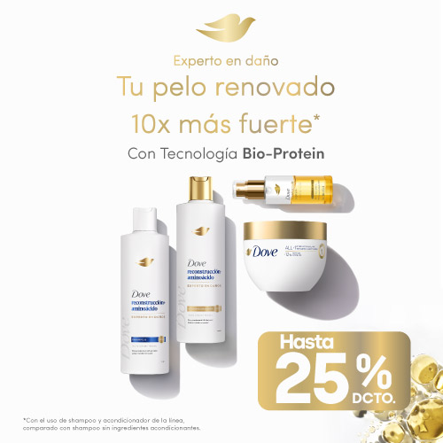 Nuevo Dove capilar hasta 25% dcto.