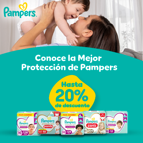 Pampers hasta 20% dcto.