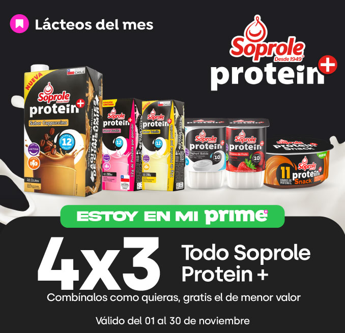Prime - 4X3 TODO SOPROLE PROTEIN+ - 01-11-2025 al 30-11-2025