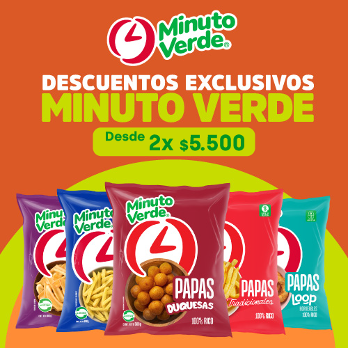 Papas fritas Minuto Verde congeladas desde 2x $5.500
