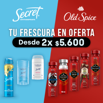 Secret y Old Spice desde 2x $5.600