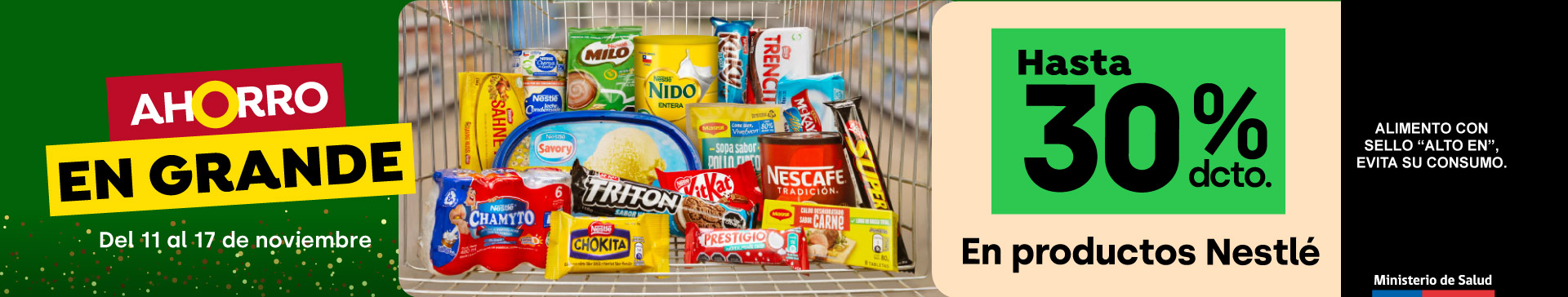 Banner ppal proveedor - NESTLÉ - Productos Nestlé hasta 30% dcto - 11-11-2025 al 17-11-2025