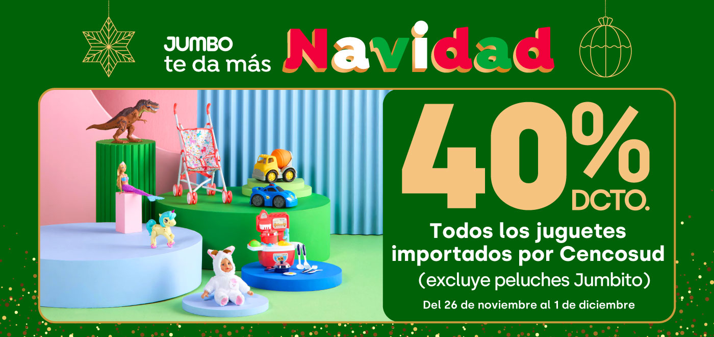 Ciclos - Todos los juguetes importados por Cencosud (excluye peluches Jumbito) 40%dcto. - 26-11-2025 al 01-12-2025
