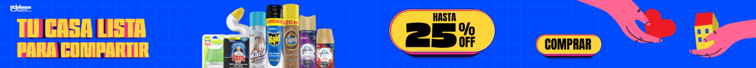 Proveedor Huincha Home - SCJ - Raid, Glade, Pato, Mr. Músculo hasta 25% descto - 11-11-2025 al 17-11-2025