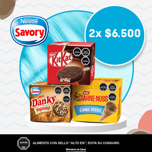 Helados Savory Multipack 2x $6.500