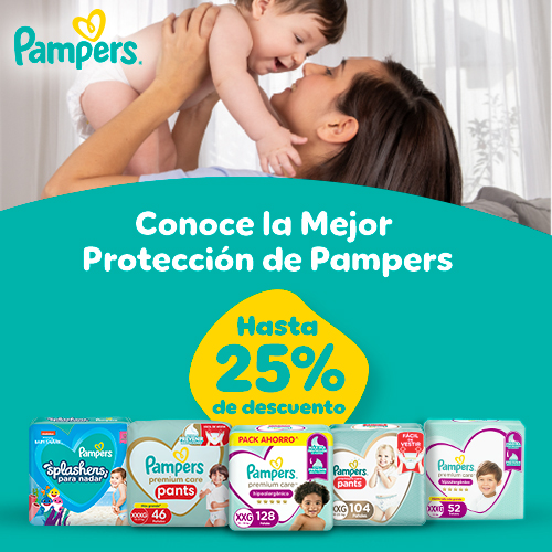 Pampers hasta 25% dcto.