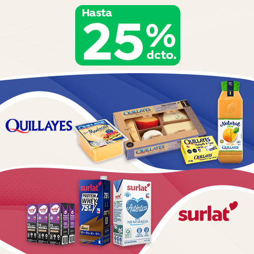 Quillayes y Surlat hasta 25% dcto.