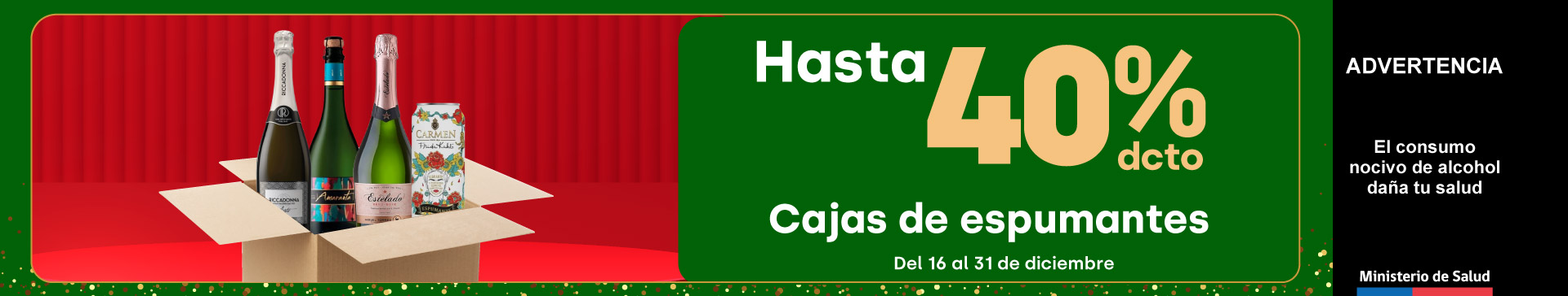 Especial - Cajas de Espumantes hasta 40% descto - 16-12-2025 al 31-12-2025