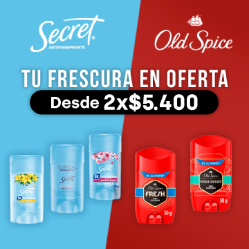 Secret y Old Spice desde 2x$5.400