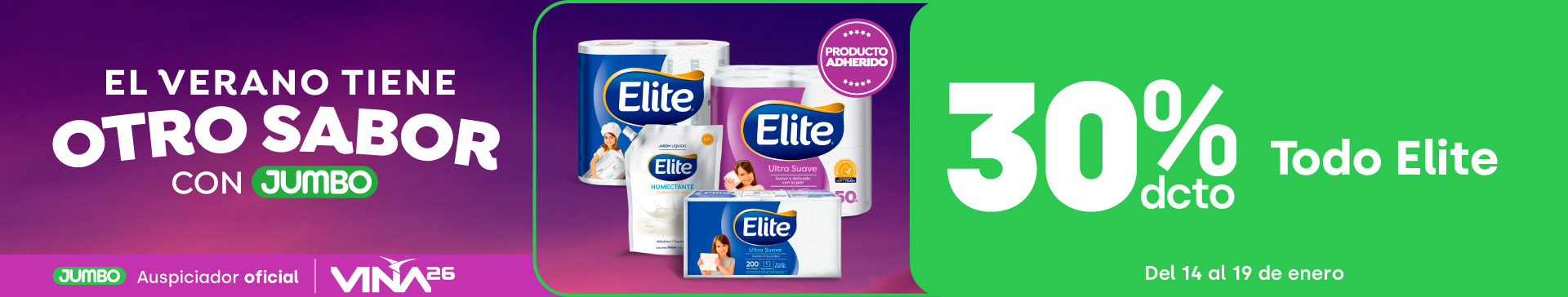 Ciclos - Todo Elite 30%dcto - 14-01-2026 al 19-01-2026