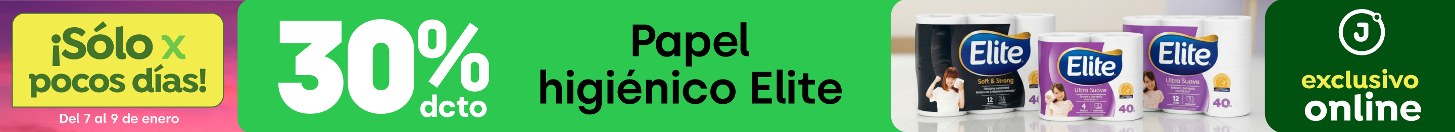 Bombazo exclusivo ecomm - SOFTYS - Elite con 30% dcto - 06-01-2026 al 08-01-2026