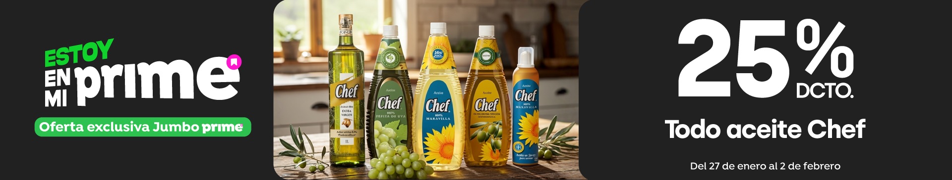 Prime - Todo aceite Chef 25%dcto. - 27-01-2026 al 02-02-2026
