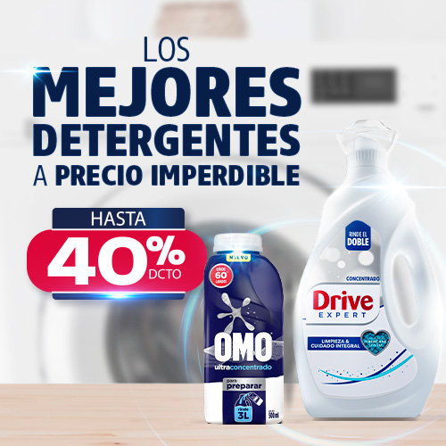 Detergentes hasta 40% dcto.