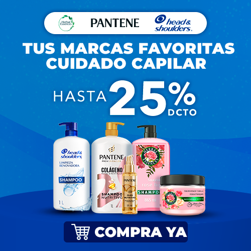 Cuidado capilar Head and shoulders, Herbal Essences y Pantene hasta 25% dcto.