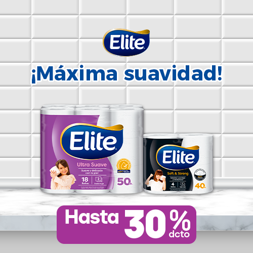 Papel Higiénico Elite hasta 30% dcto.