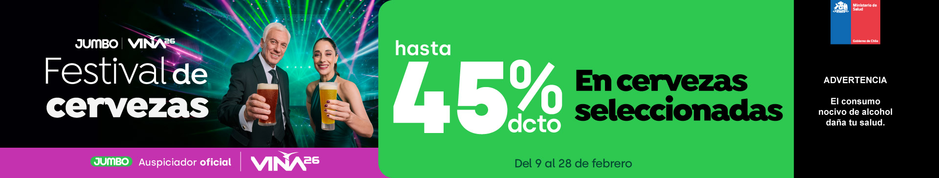 Especial - Festival de la cerveza: más de 60 marcas con hasta 40%dcto. - 09-02-2026 al 28-02-2026