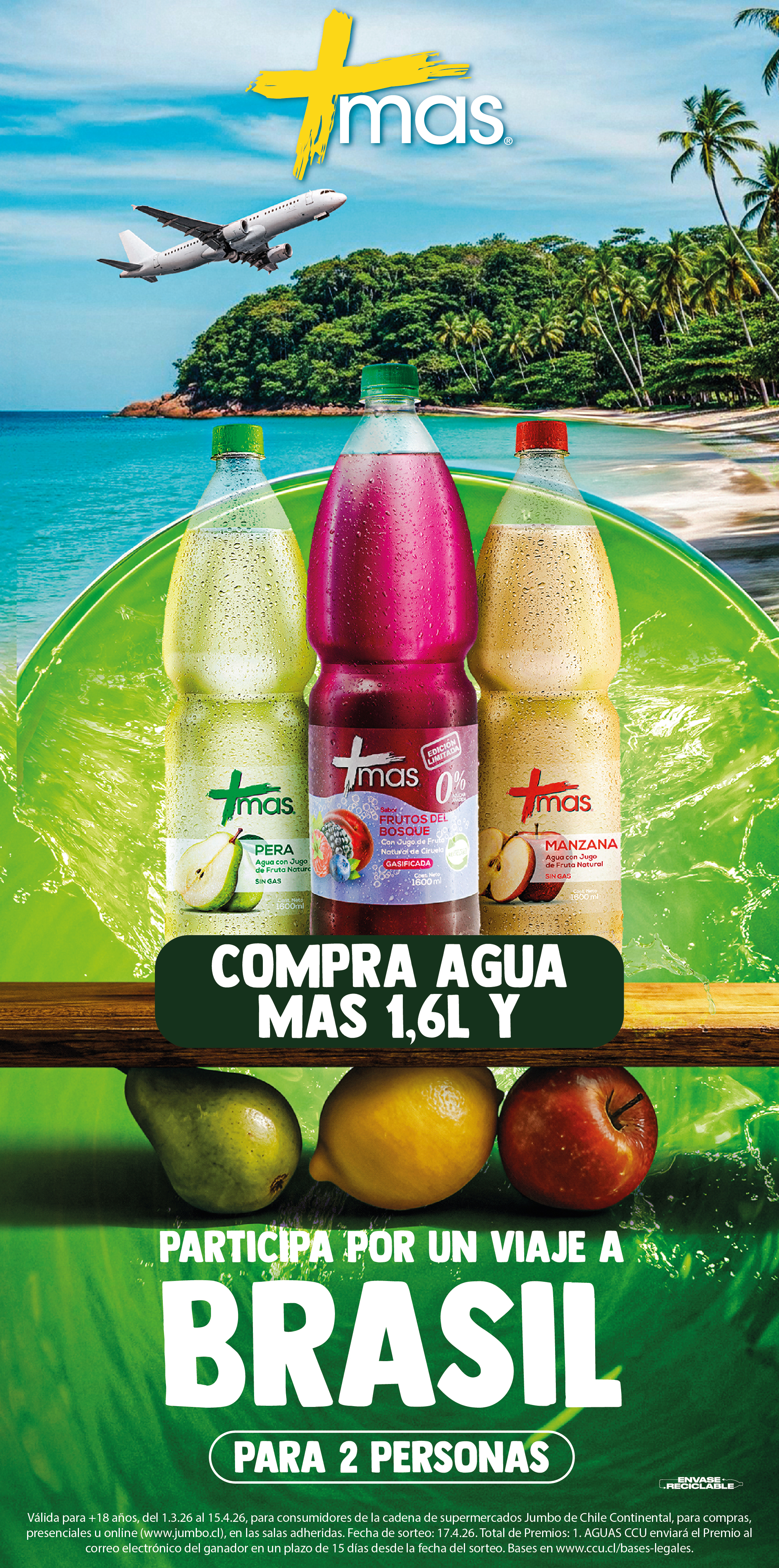 Participa por un viaje a Brasil para 2 personas