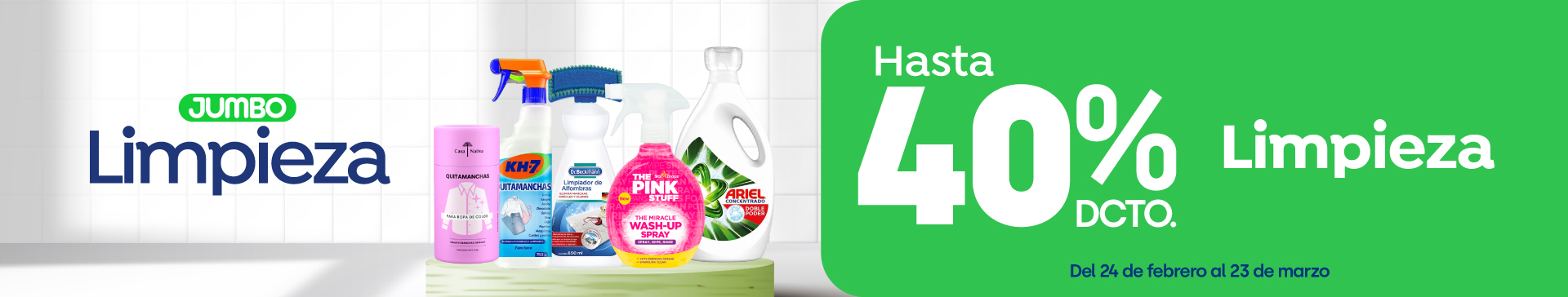 Especial - todas las ofertas especial limpieza hasta 40% dcto - 24-02-2026 al 23-03-2026
