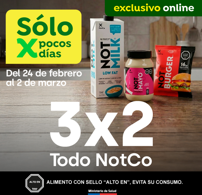 Bombazo exclusivo ecomm - NOTCO - 3X2 TODO NOTCO - 24/02/2026 al 2/03/2026