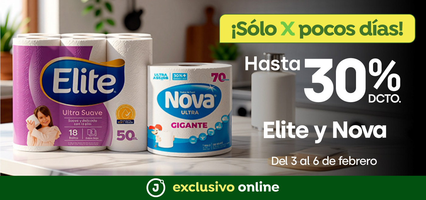 Bombazo exclusivo ecomm - SOFTYS - Elite y Nova hasta 30% dcto - 03-02-2026 al 06-02-2026