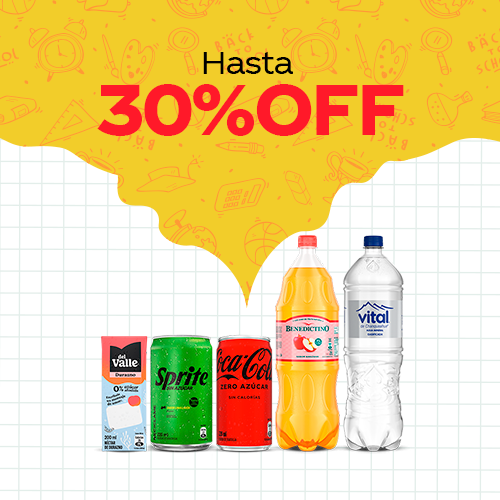 Néctar, aguas y jugos hasta 30% dcto.