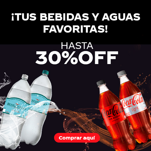 Bebidas y Aguas hasta 30% dcto.